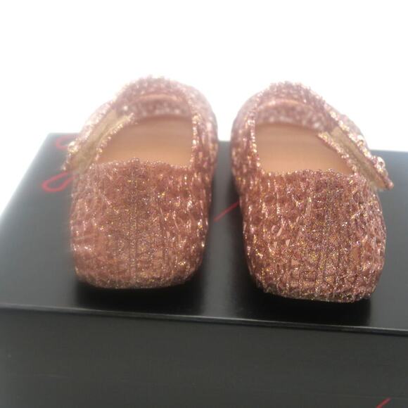 NEW Mini Melissa Rose Glitter Campana Mary Jane Shoes Sandals Toddler Girls 7 - Picture 5 of 13